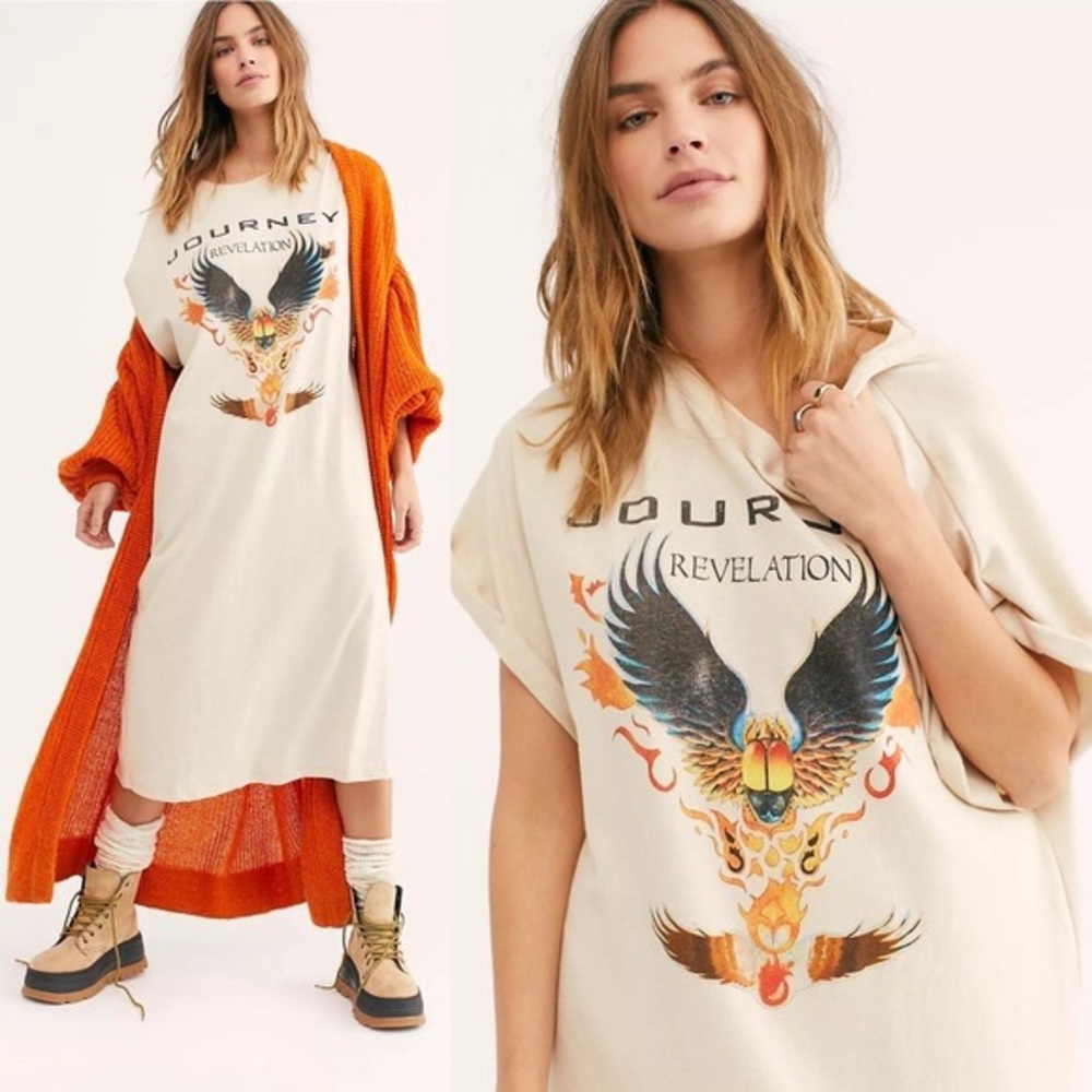 Daydreamer Free People Journey Graphic Tee Dress